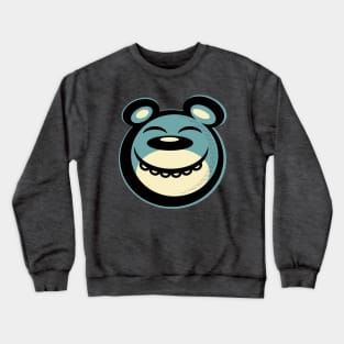 Blissful Smiling Blue Bear Crewneck Sweatshirt